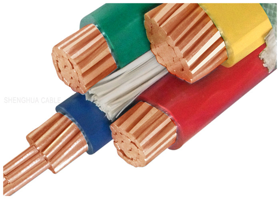 CHINA cabos isolados PVC do condutor do cobre 1000V personalizados com meio núcleo três fornecedor
